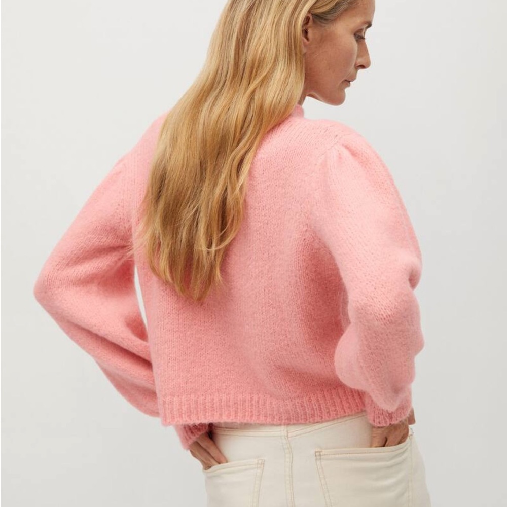Mango weater with puffed sleeves Knitted fabric. Size M preowned. - Picture 5 of 14